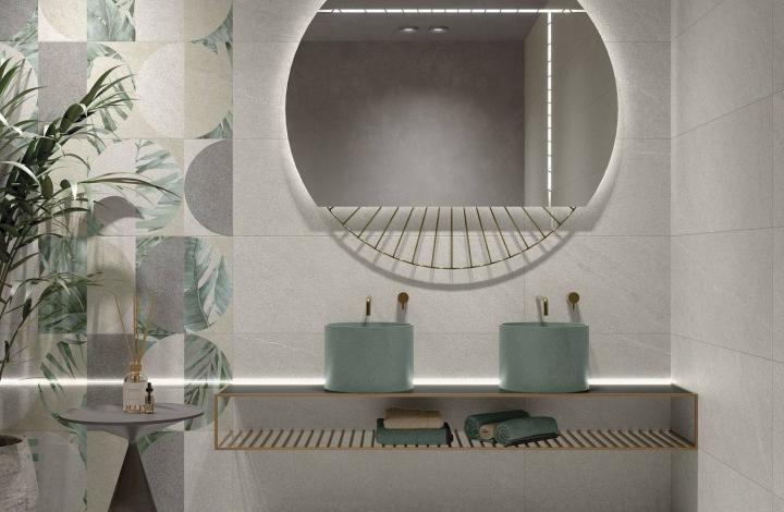 Матовый Керамогранит MGM Ceramiche Limestone White 60х120  в интерьере