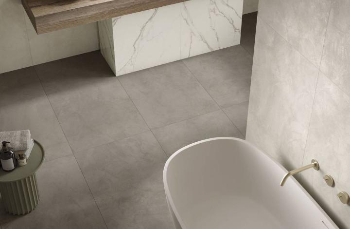 Матовый Керамогранит MGM Ceramiche Resin Hub Land 60х120 в интерьере