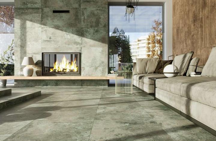 Матовый Pamesa AT.Metal Green 60x120 в интерьере
