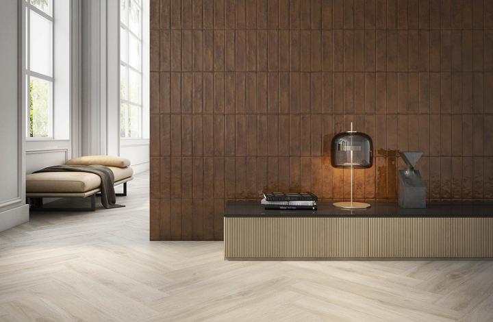 Настенная Pamesa Origin Grace Плитка Grace Gold 7,5х30 в интерьере