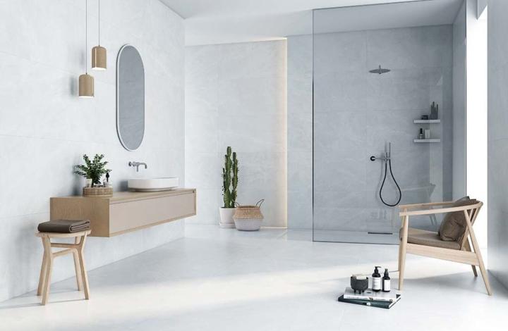 Матовый Prissmacer Керамогранит Isea Pearl 60х120 в интерьере