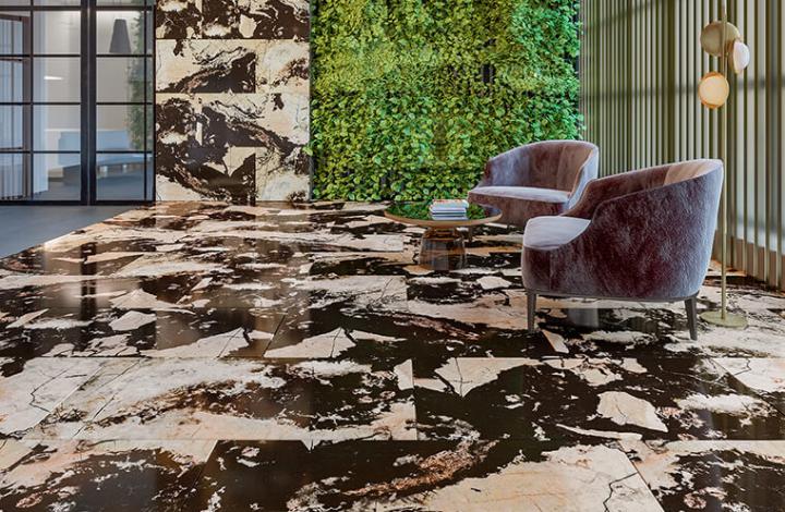 Лаппатированный Qua Granite Fenomen Full Lappato 60x120 в интерьере