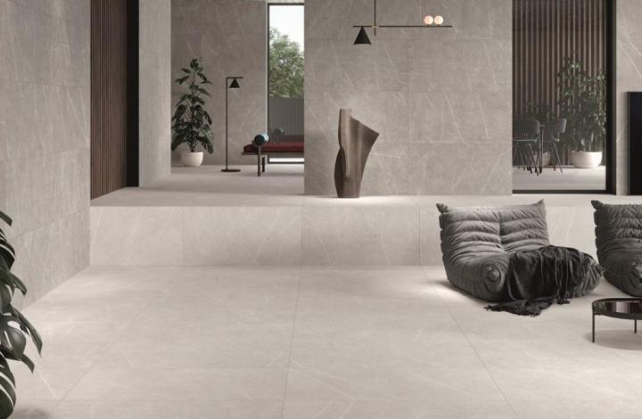 STN Керамогранит Tactile Pearl 59,5x120 Stylnul матовый TCL000002 в интерьере
