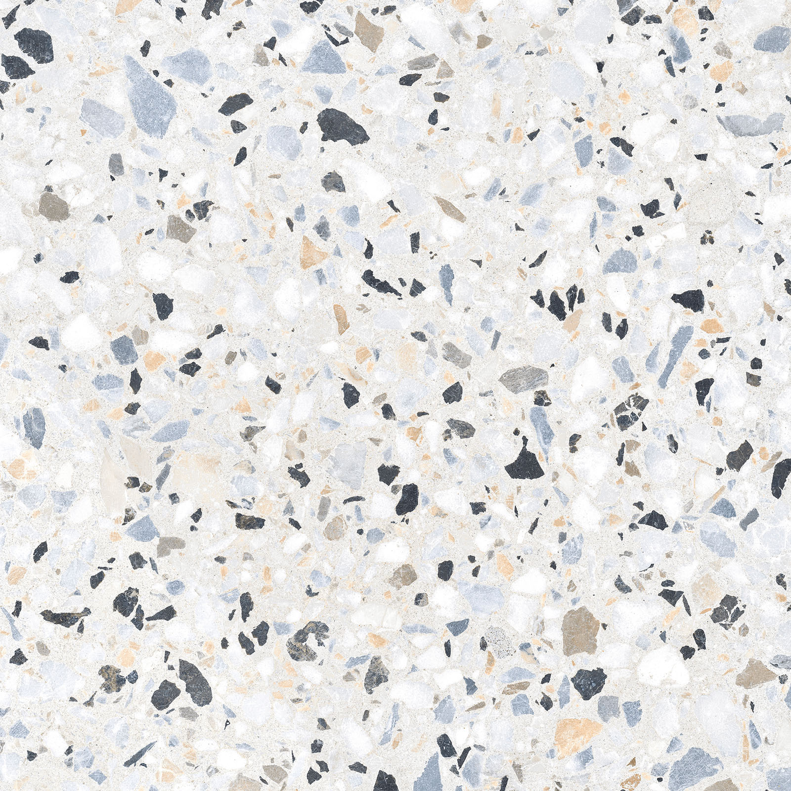 Alma Ceramica Керамогранит GFU6060TRZ07L Terrazzo лаппатированный 600х600x9 в интерьере