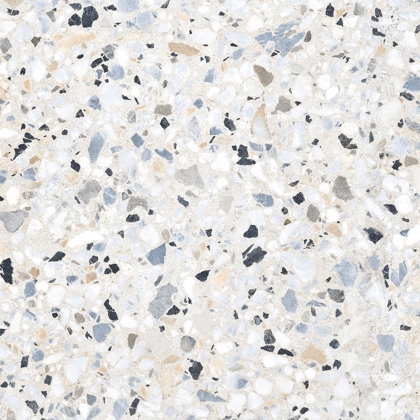 Alma Ceramica Керамогранит GFU6060TRZ07L Terrazzo лаппатированный 600х600x9 в интерьере