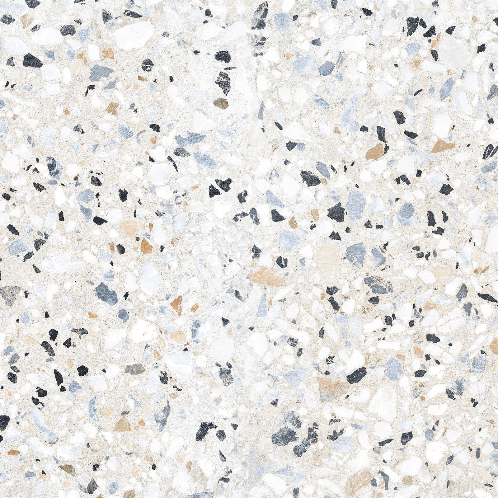 Alma Ceramica Керамогранит GFU6060TRZ07L Terrazzo лаппатированный 600х600x9 в интерьере