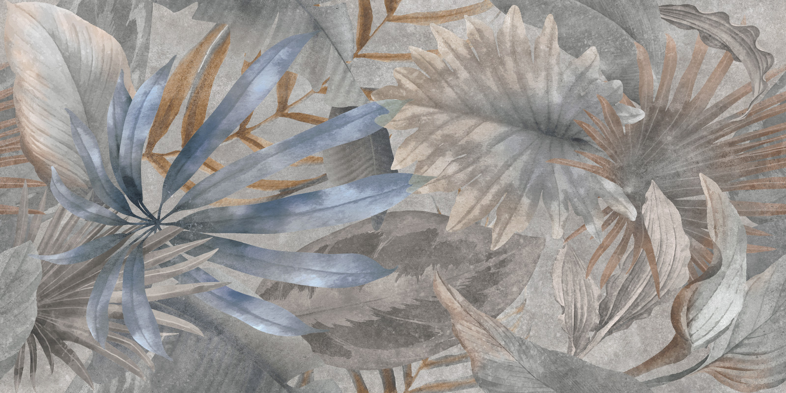 Delacora Керамогранит D120240G Bahamas Floristry Dark матовый граниль 600х1200x9.5 в интерьере