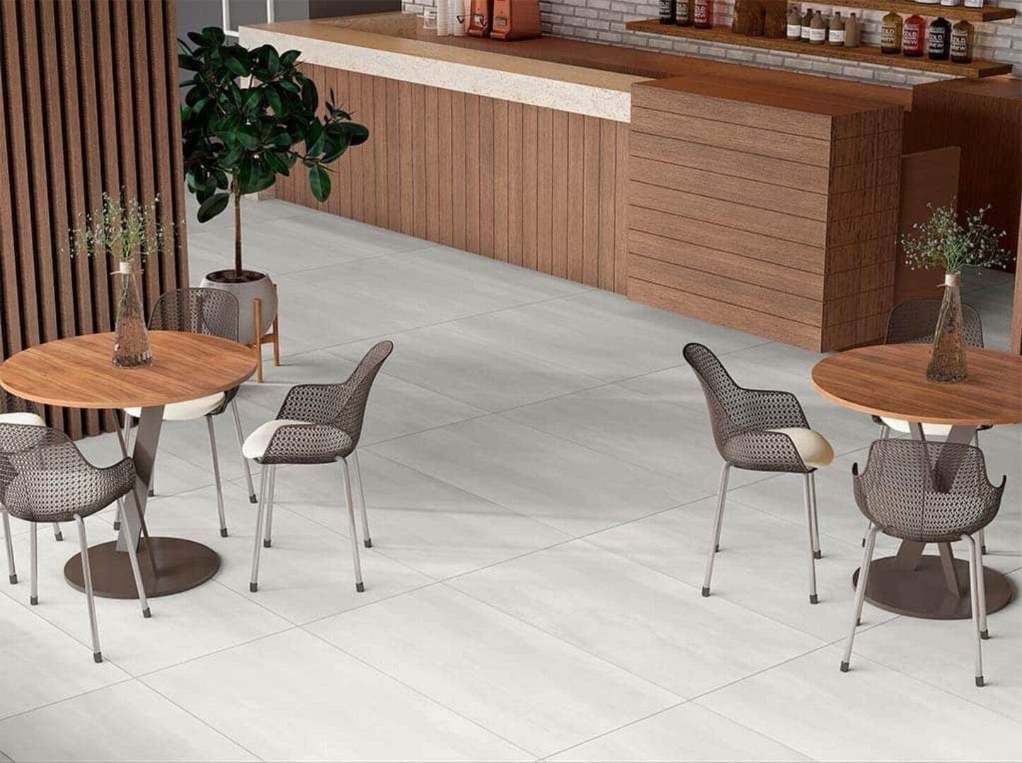 Матовый Gravita Керамогранит Metal Silver Shiny Sugar 60х120 в интерьере
