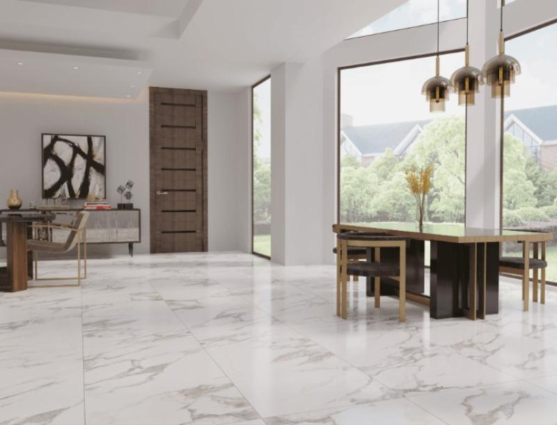Полированный Hafez Керамогранит Cavelano White 80х160 в интерьере