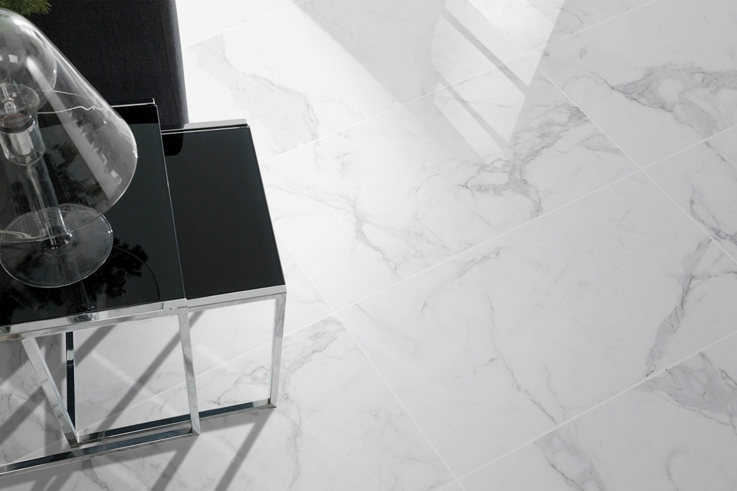 Полированный Marble Mosaic Керамогранит Calacatta Deluxe Pol 60х120 в интерьере