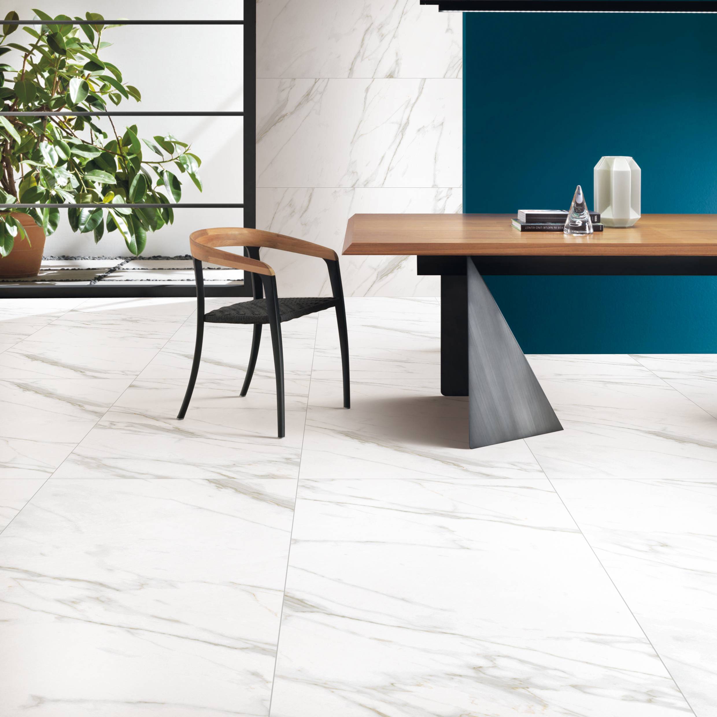 Матовый Marble Mosaic Керамогранит Calacatta White Gold Mat 60х120 в интерьере