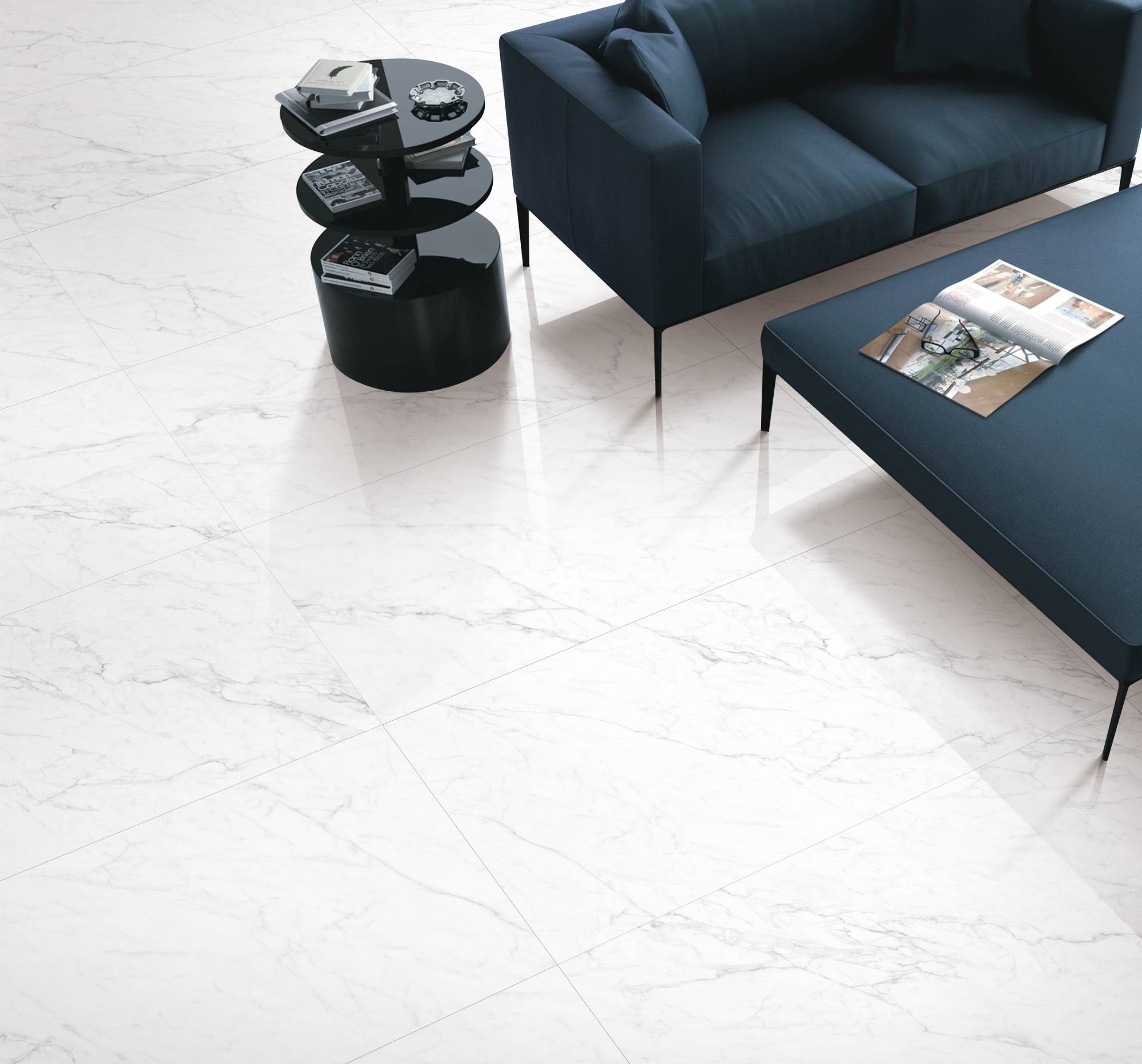 Матовый Marble Mosaic Керамогранит Carrara Bianco Mat 60х120 в интерьере