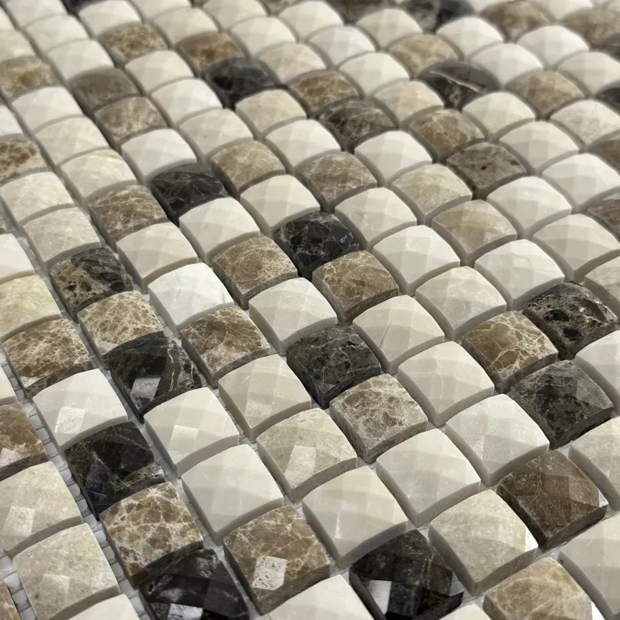 Керамическая Marble Mosaic Мозаика Diamond Mix Stone 1 Pol 30,5х30,5 в интерьере