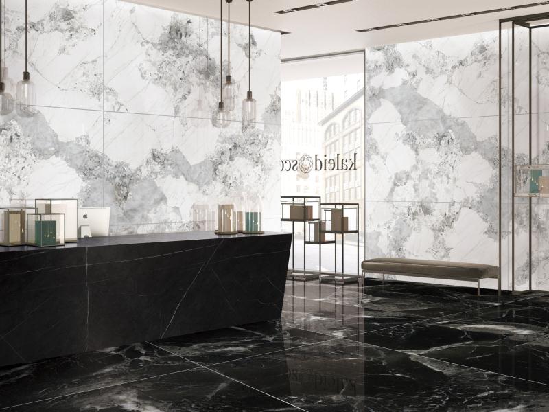 Полированный Marble Mosaic Керамогранит Divine Pol (рисунок соединяется до бесконечности A+B+C+D+E+F) 90х180 в интерьере
