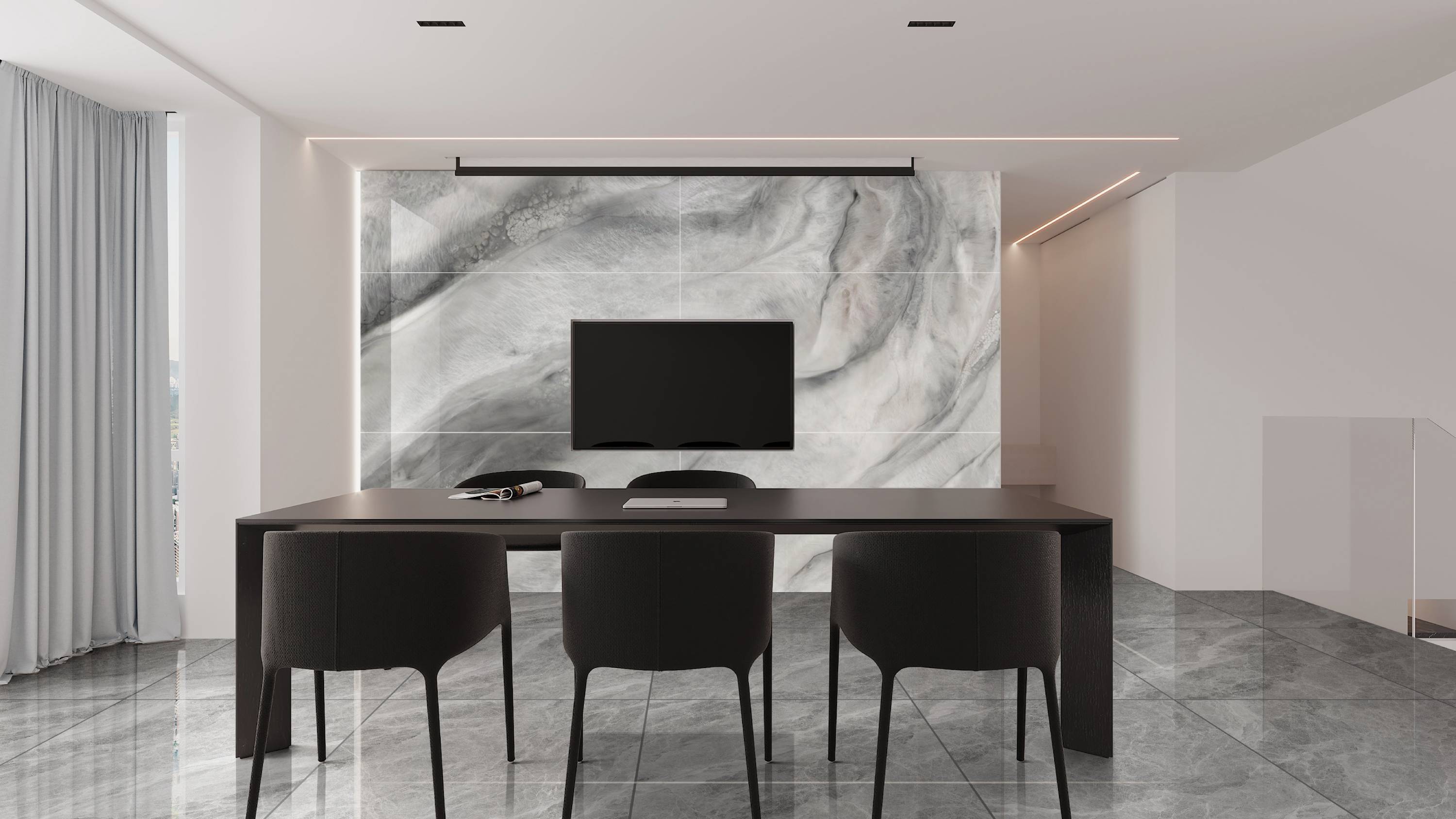 Полированный Marble Mosaic Керамогранит Fantastic Onyx Pol 90х180 в интерьере