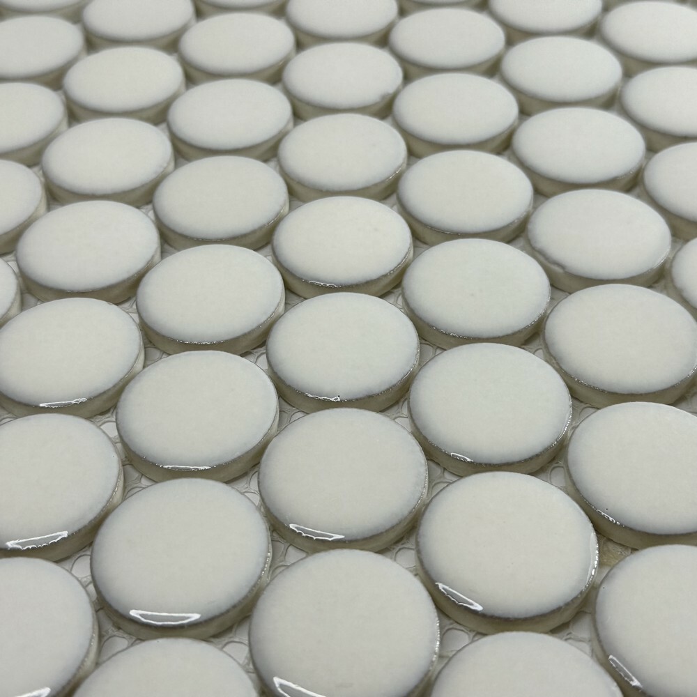 Керамическая Marble Mosaic Glass Мозаика Round White 28,5х30 в интерьере