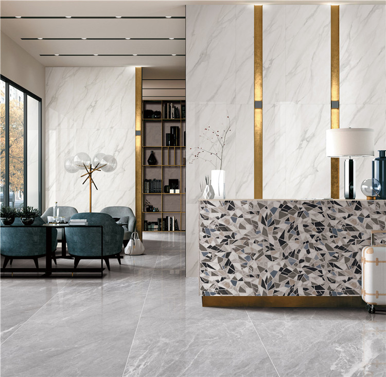Полированный Marble Mosaic Керамогранит Majestic Mosaic 60х120 в интерьере