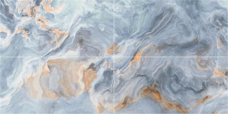 Полированный Marble Mosaic Керамогранит Mystic Ocean 60х120 в интерьере