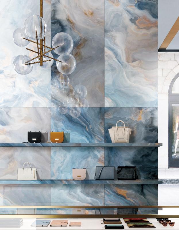 Полированный Marble Mosaic Керамогранит Mystic Ocean 60х120 в интерьере