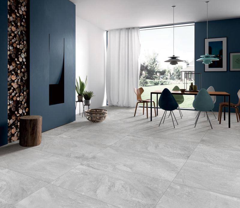 Матовый Marble Mosaic Керамогранит Rustic Black 60х120 в интерьере