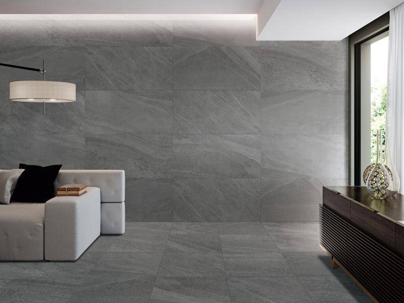 Матовый Marble Mosaic Керамогранит Rustic Silver 60х120 в интерьере