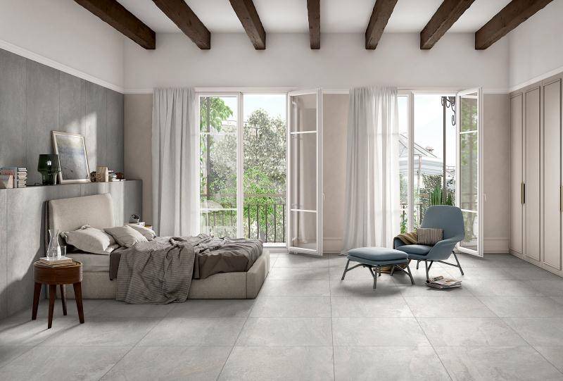 Матовый Marble Mosaic Керамогранит Rustic White 60х120 в интерьере
