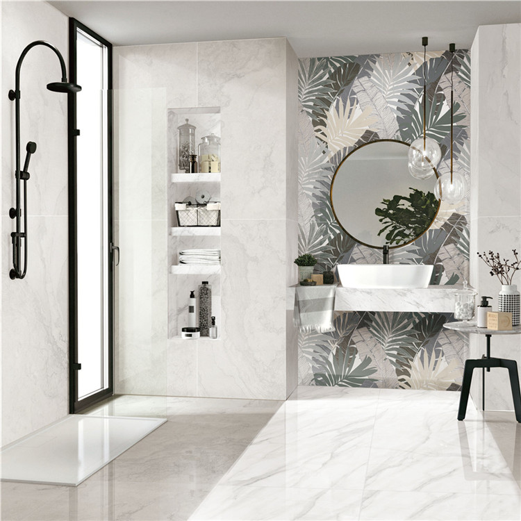Полированный Marble Mosaic Керамогранит Senine Pol Slim 60х120 в интерьере
