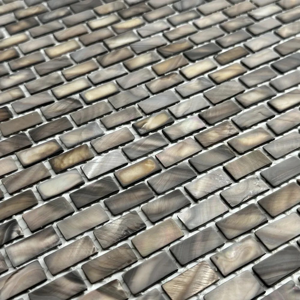 Керамическая Marble Mosaic Мозаика Coffe Brick Shell 30,5х30,5 в интерьере