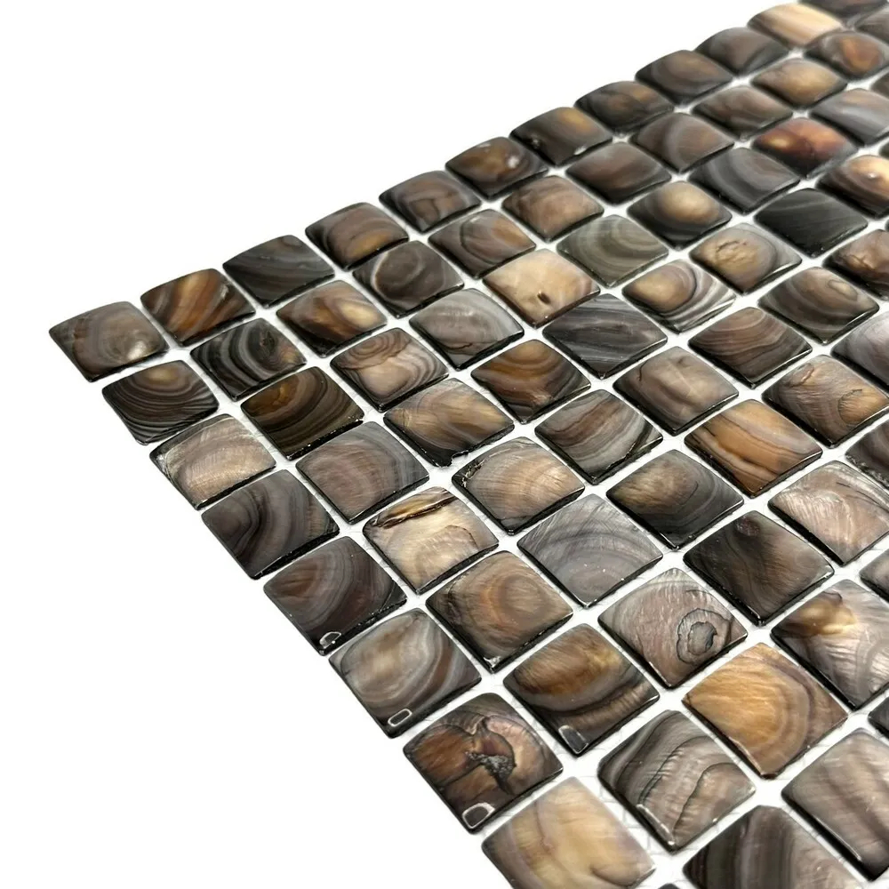 Керамическая Marble Mosaic Мозаика Convex Coffe Shell 30,5х30,5 в интерьере