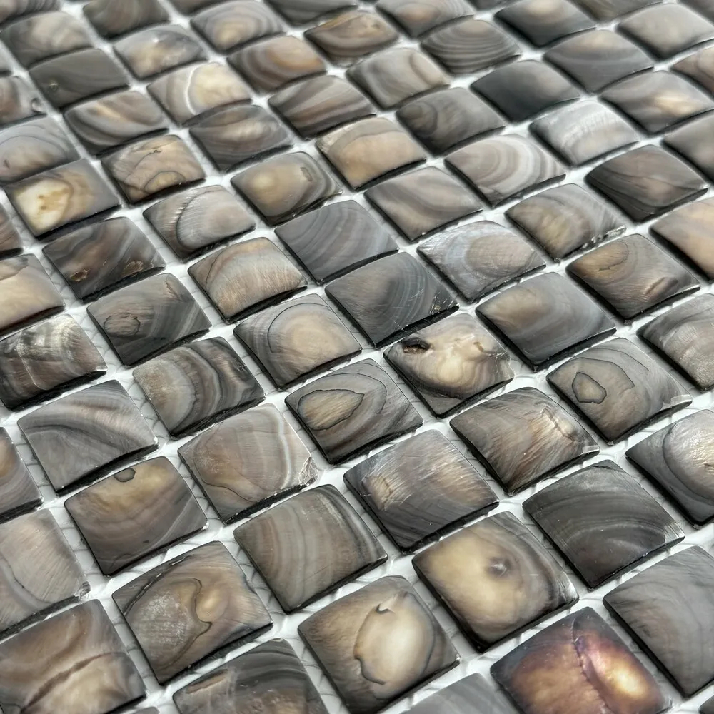 Керамическая Marble Mosaic Мозаика Convex Coffe Shell 30,5х30,5 в интерьере