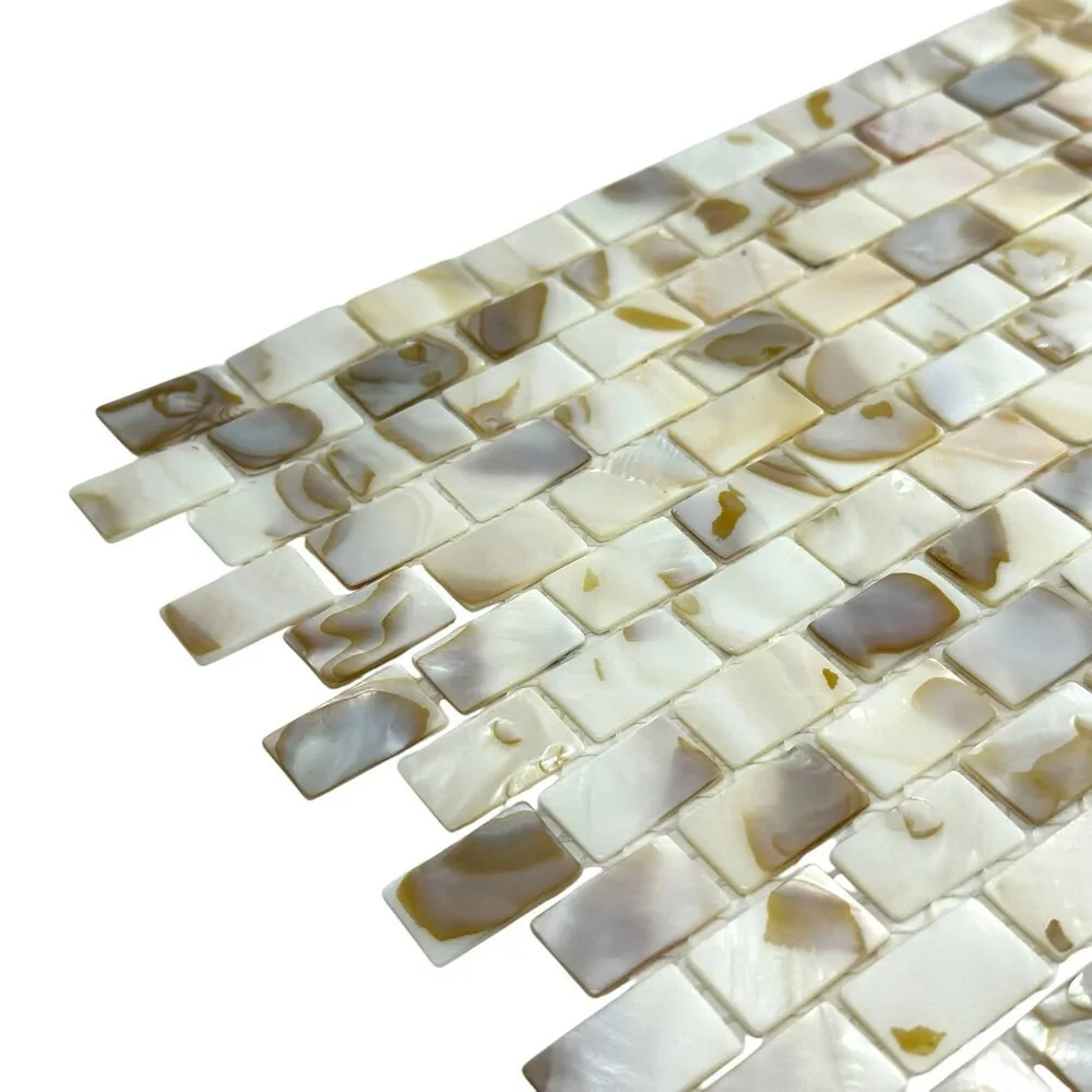 Керамическая Marble Mosaic Мозаика Painted Shell Brick 29,5х31,5 в интерьере