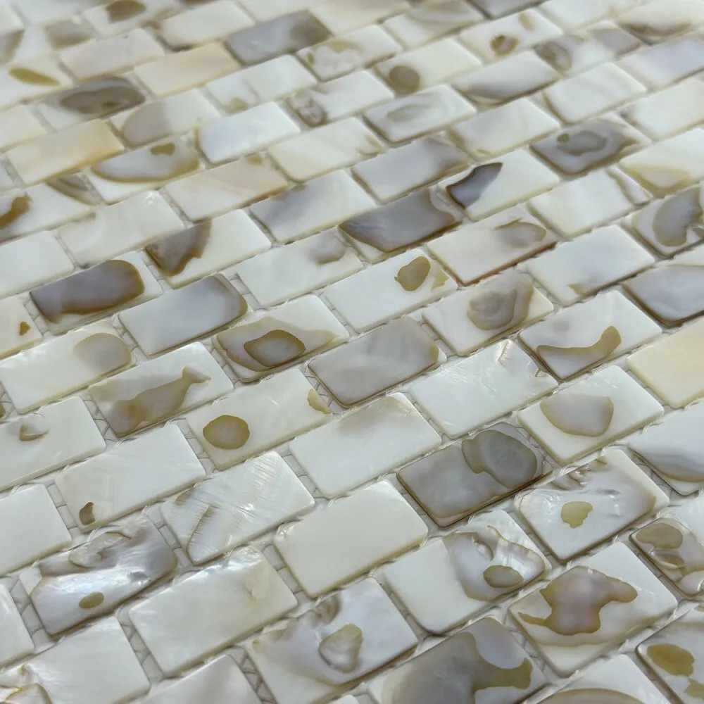 Керамическая Marble Mosaic Мозаика Painted Shell Brick 29,5х31,5 в интерьере