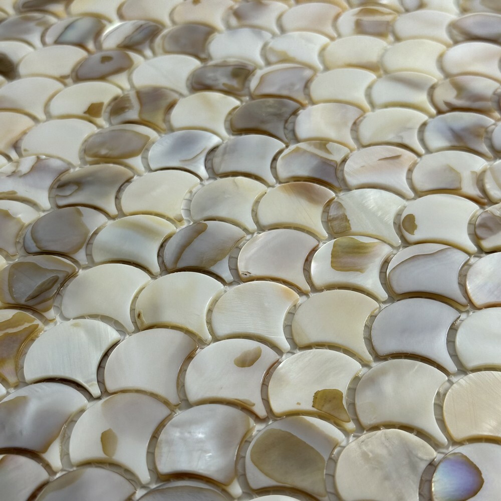 Керамическая Marble Mosaic Мозаика Painted Shell Scales 30,5х30,5 в интерьере