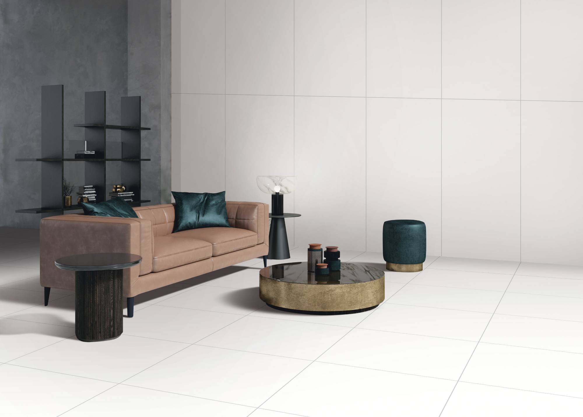 Полированный Marble Mosaic Керамогранит Snow White Pol (78% белизна) 60х120 в интерьере