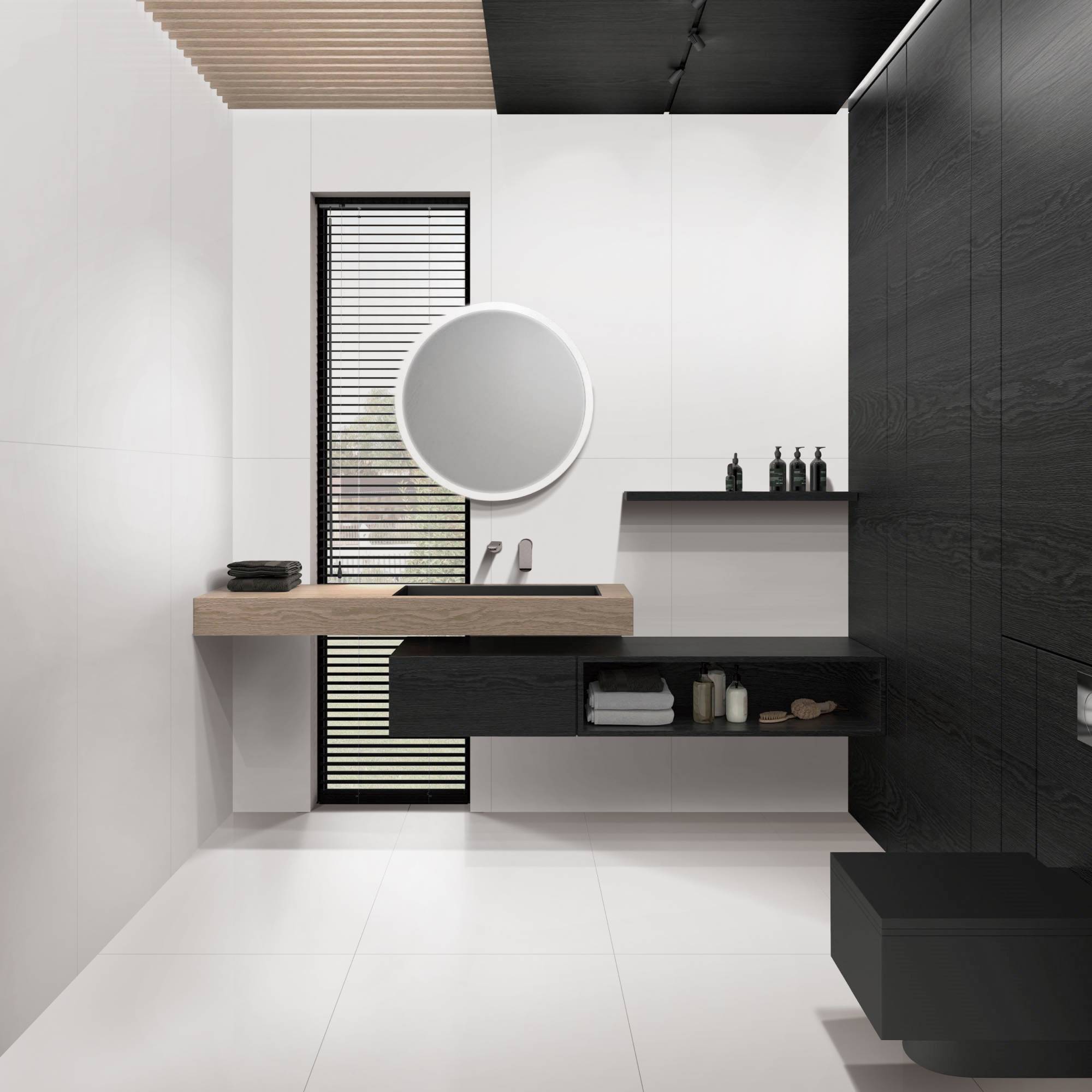 Полированный Marble Mosaic Керамогранит Snow White Pol (78% белизна) 60х120 в интерьере