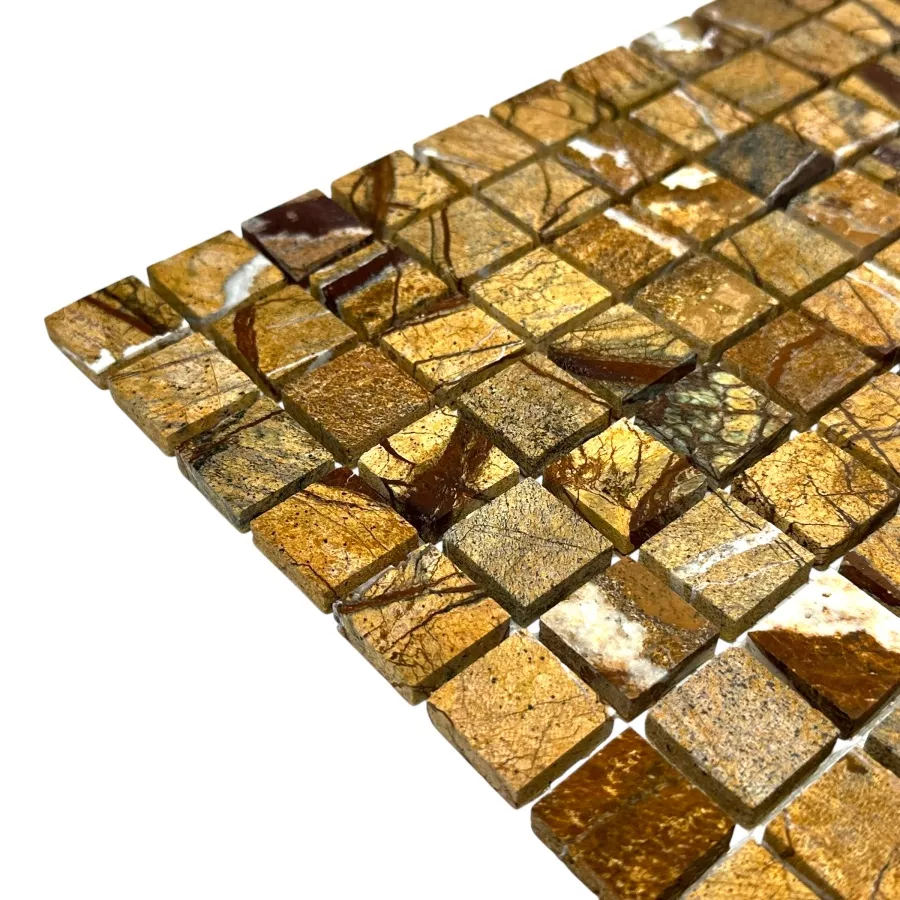 Керамическая Marble Mosaic Square 23x23 Мозаика Fancy Brown Pol 30,5х30,5 в интерьере