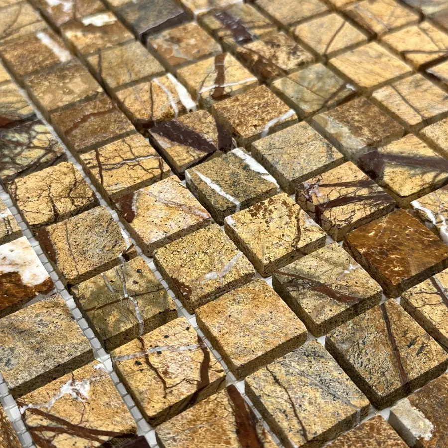 Керамическая Marble Mosaic Square 23x23 Мозаика Fancy Brown Pol 30,5х30,5 в интерьере