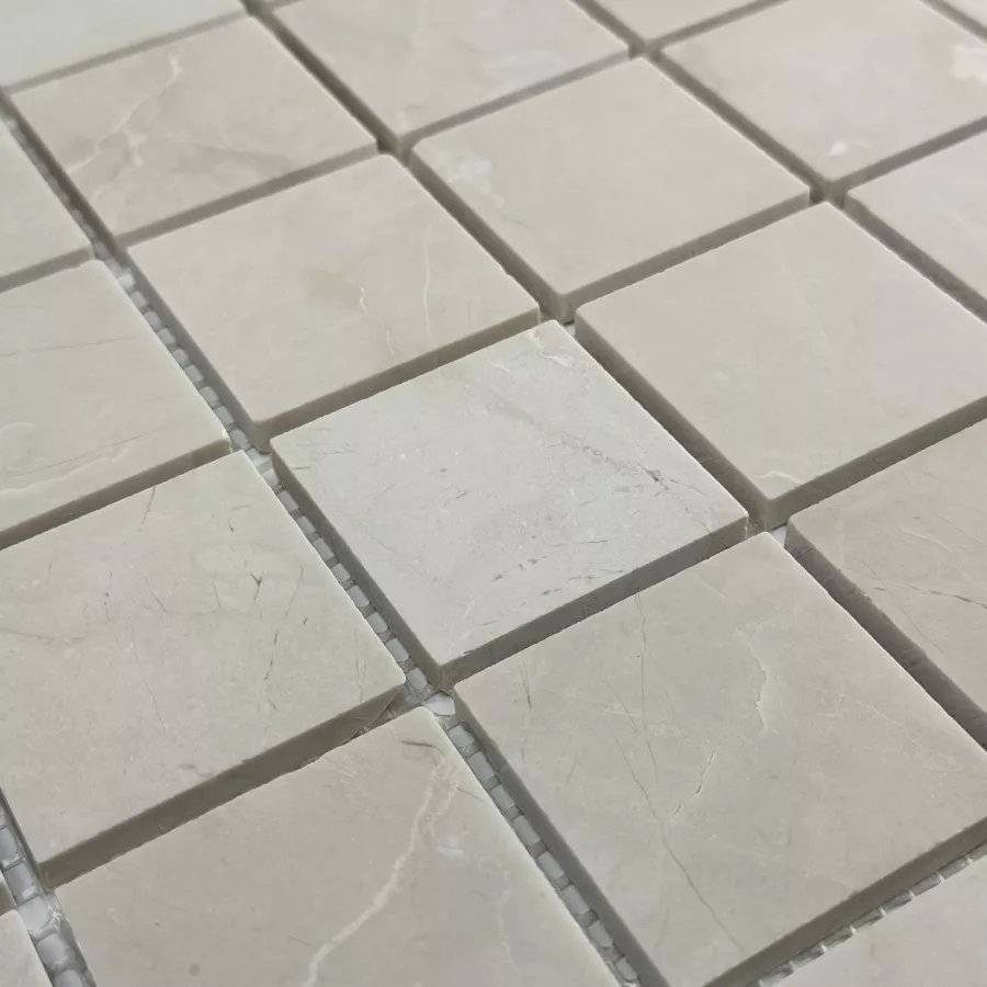 Керамическая Marble Mosaic Square 48x48 Мозаика Royal Botticino Pol 30,5х30,5 в интерьере