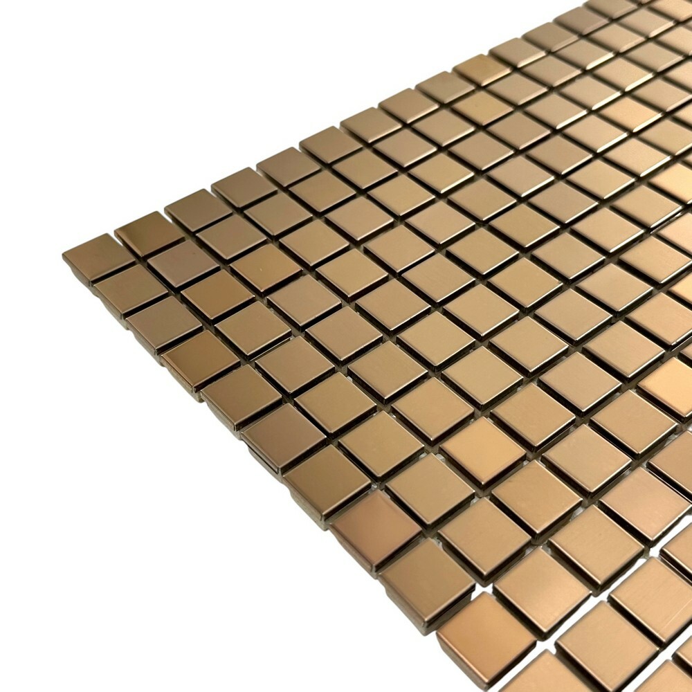 Керамическая Marble Mosaic Stainless Steel Мозаика Metalic Rose 30х30 в интерьере