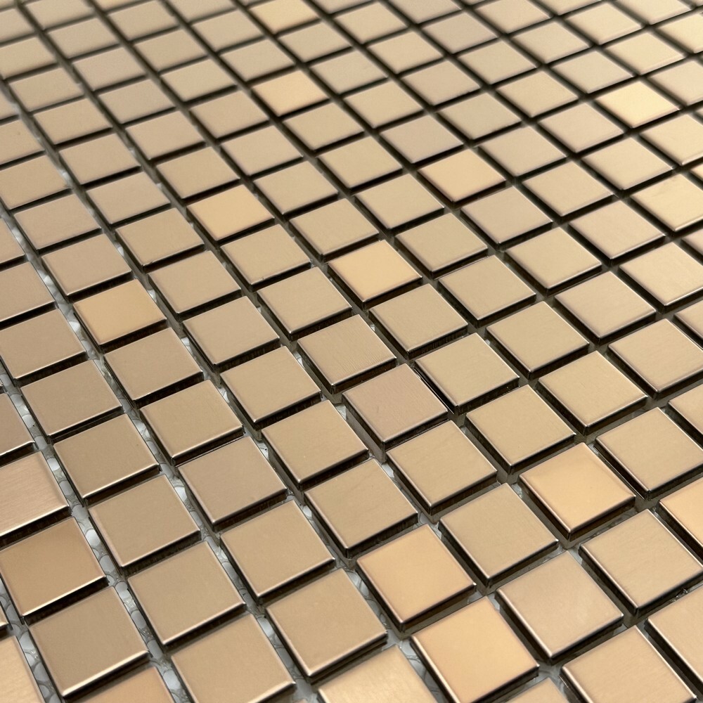 Керамическая Marble Mosaic Stainless Steel Мозаика Metalic Rose 30х30 в интерьере
