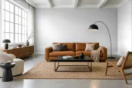 Краска PANTONE 623 C — светлая гостиная в стиле лофт
